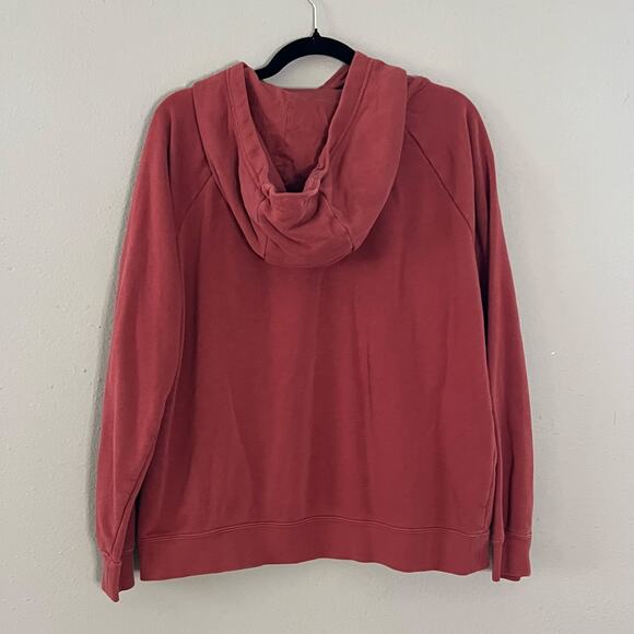 Nike Sportswear Women’s Hoodie Large Pink Mauve Pullover Fleece Kangaroo Pocket - Picture 2 of 4